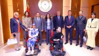  وزيرة التضامن الاجتماعي تشهد توزيع عدد من الأجهزة التعويضية لطلاب الجامعات من ذوي الإعاقة 