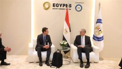 وزير البترول يبحث خطط اكسنز للاستثمار في مشروعات البتروكيماويات وكفاءة الطاقة