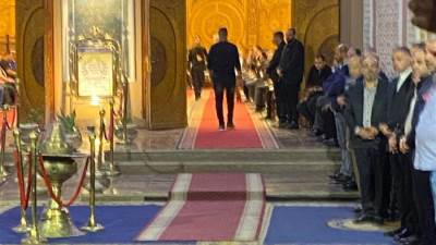 بالصور .. نجوم الفن والاعلام والسياسة في عزاء المنتج وليد مصطفى 