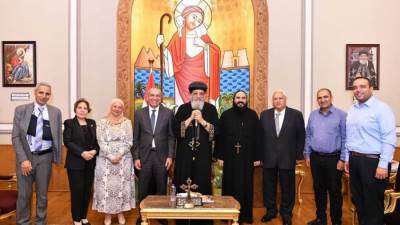 رئيس البنك الزراعي المصري يلتقي قداسة البابا تواضروس الثاني