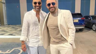 بالصور .. أحمد السقا وأحمد فهمي يحتفلان بالعرض الخاص لفيلم " أحمد وأحمد " بالسعودية 