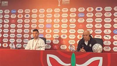 مؤتمر صحفي لحسام حسن وتريزيجيه استعدادا لمواجهة إسبانيا