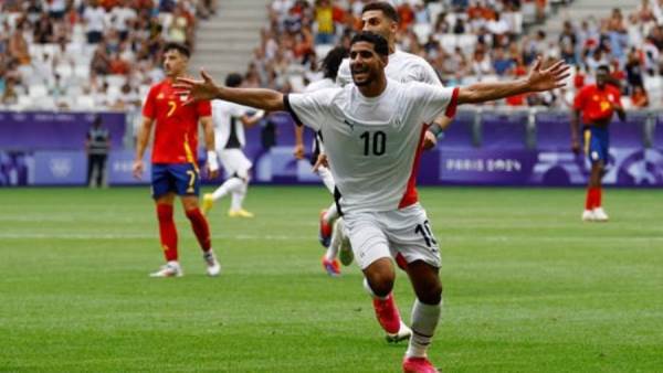 إبراهيم عادل يحتفل بأحد الأهداف