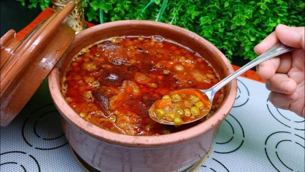 طاجن البسلة باللحمة