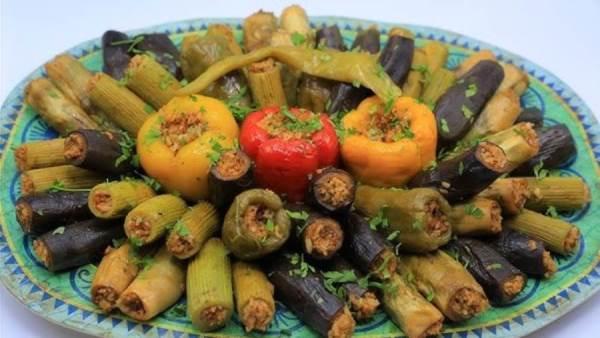 محشى الباذنجان والفلفل والكوسة