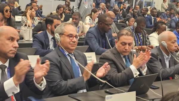 جانب من التصويت لصالح فلسطين في منظمة العمل